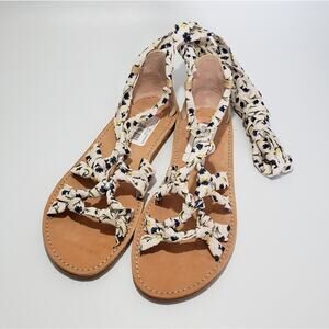 Bristela Floral Ankle Wrap Gladiator Sandals AD Daughters